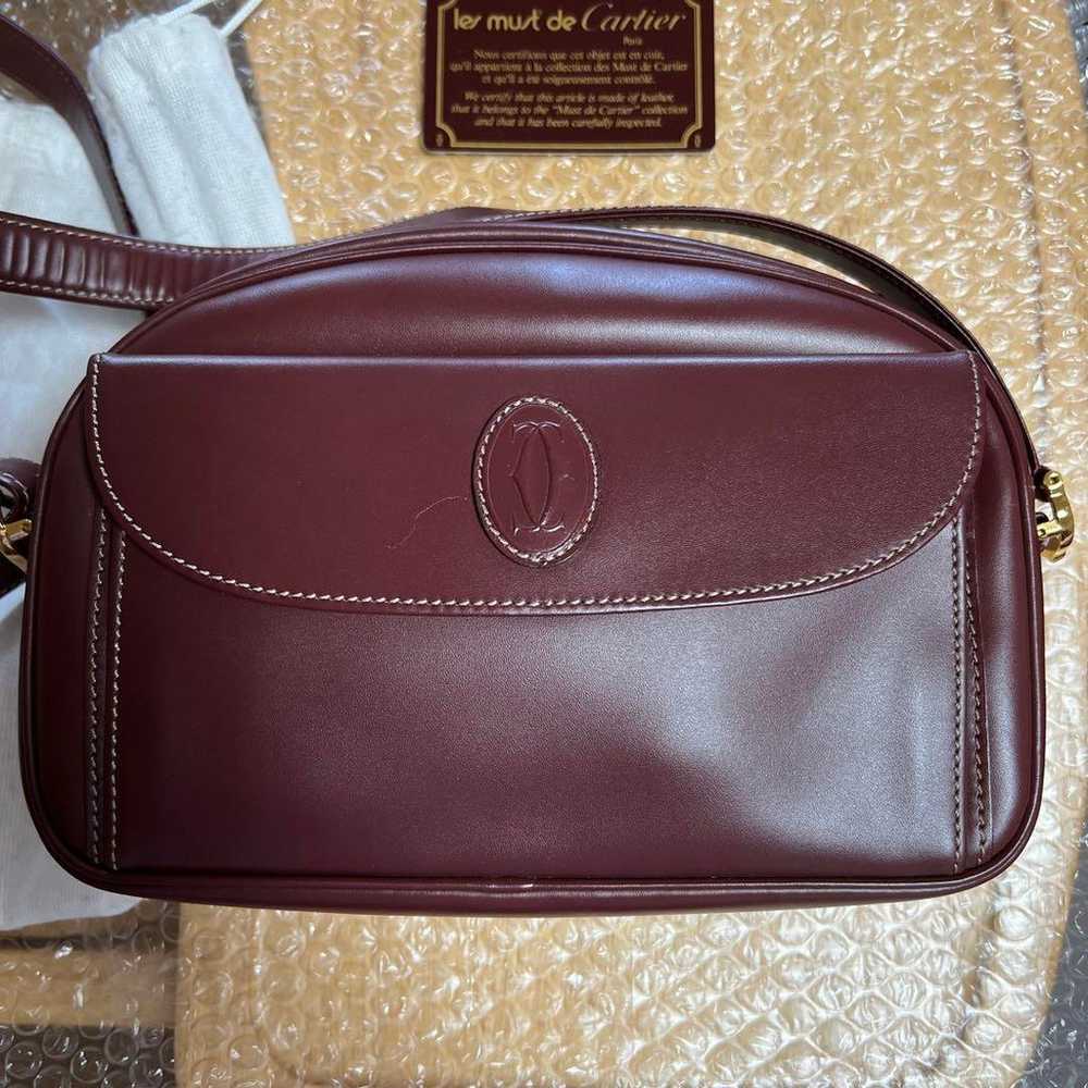 Cartier 2WAY shoulder bag Mastrayn Bordeaux ⭐️Sup… - image 2