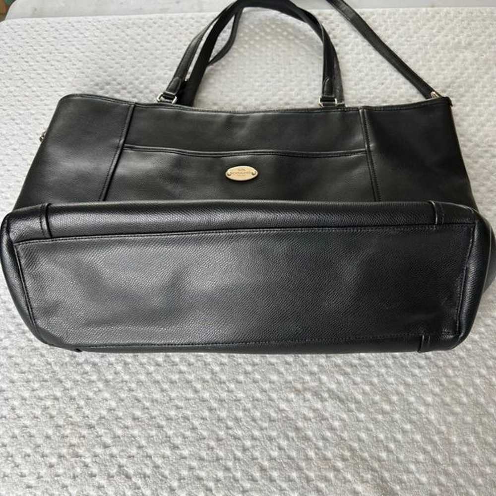 COACH Crossgrain Leather Travel Bag Black #77662 - image 5