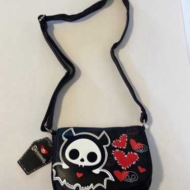 Skelanimals hot Split Heart Crossbody Bag