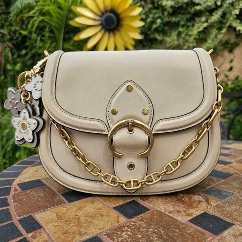 Coach Beat Saddle Bag in Ivory Crossbody Purse - image 1