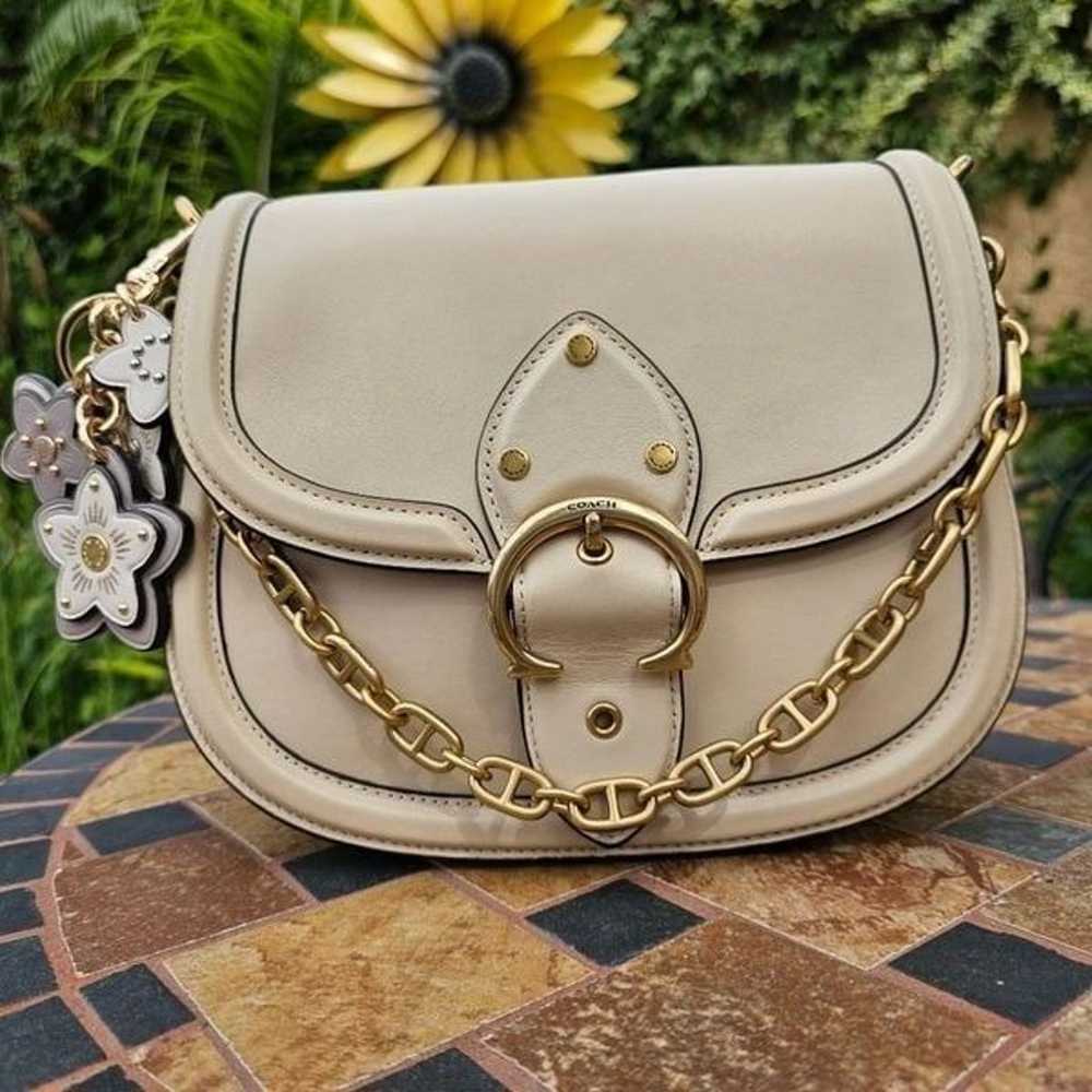 Coach Beat Saddle Bag in Ivory Crossbody Purse - image 3