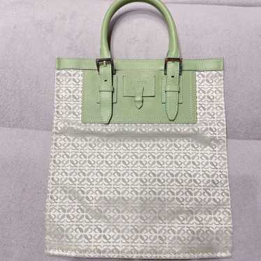 LOEWE Loewe Back Green Tote Bag Anagram Handbag