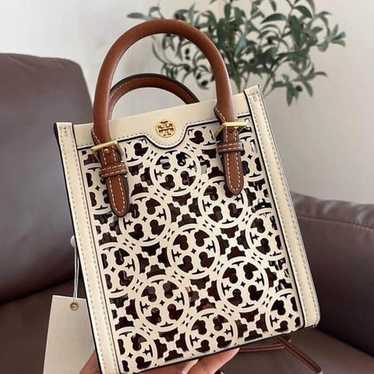 Tory Burch Monogram Laser Cut Mini T