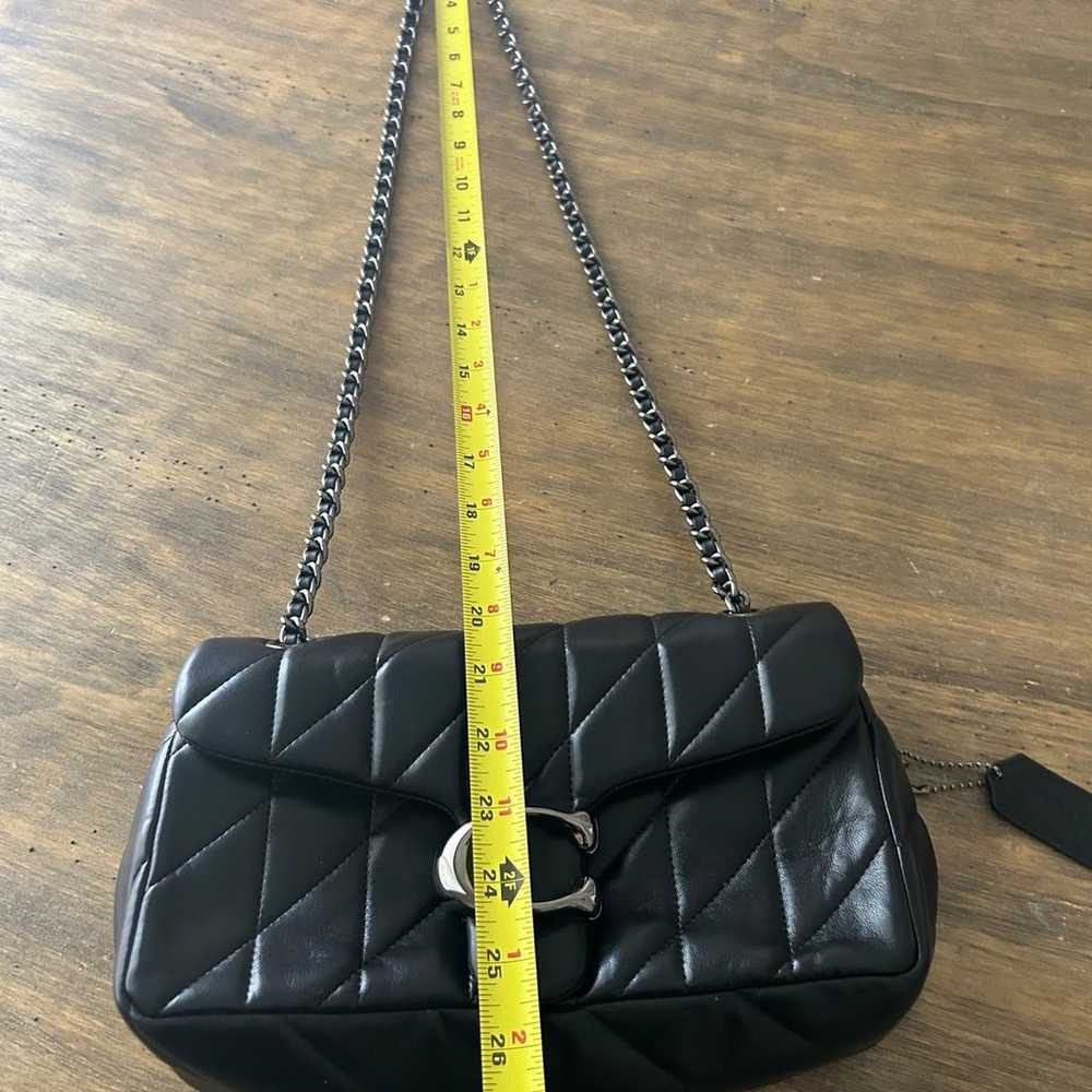 COACH Black Quilted Leather Tabby Silver Hardware… - image 10