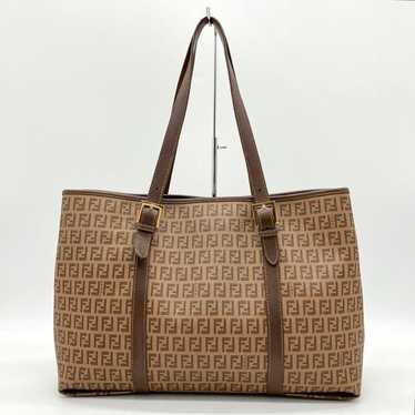 【FENDI】Tote Bag Zucchino Pattern Gold Hardware PVC