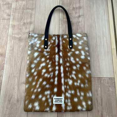 Burberry tote bag with brown and black animal prin