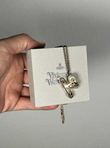 Vivienne Westwood Pearl Heart Arrow Orb Necklace