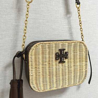 Tory Burch McGraw Wicker Camera Bag - image 1