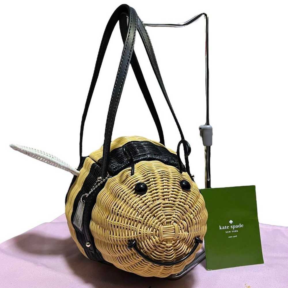 【Superb ✨ Rare】Kate Spade Bee Motif Handbag Straw - image 1