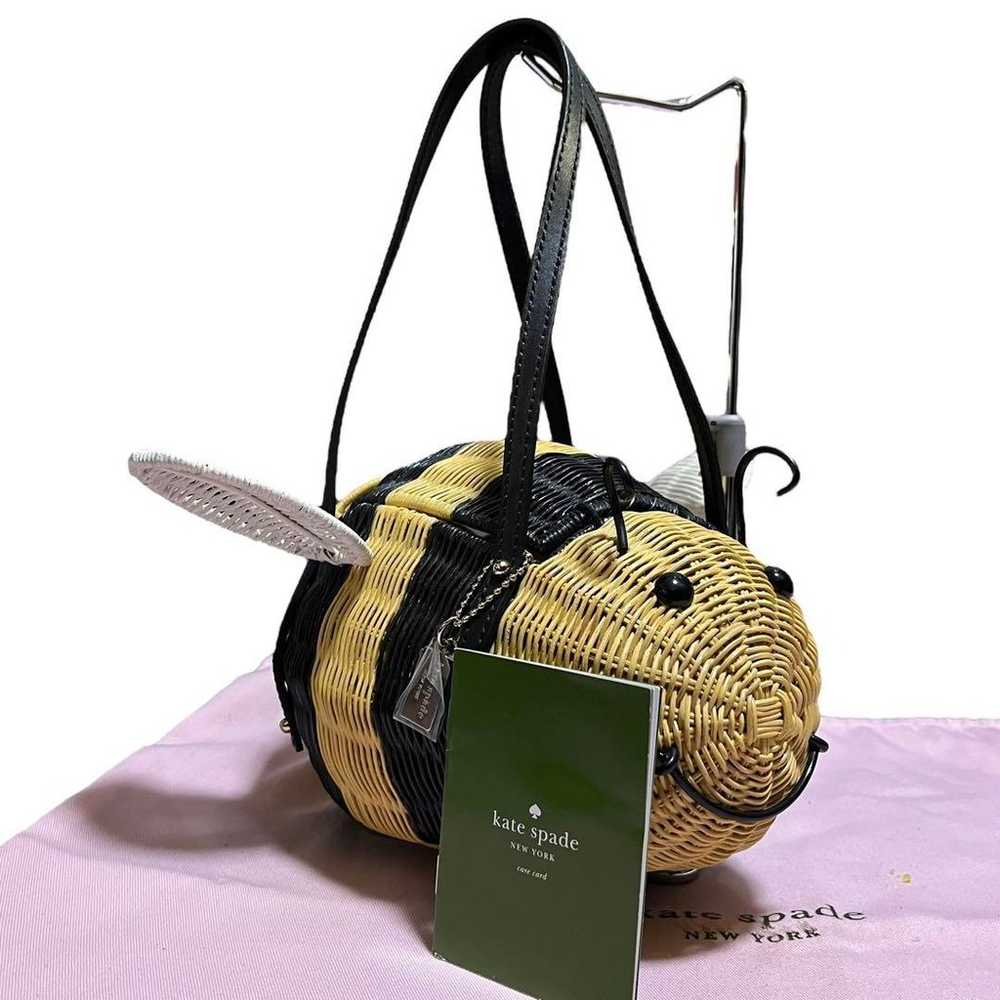 【Superb ✨ Rare】Kate Spade Bee Motif Handbag Straw - image 2