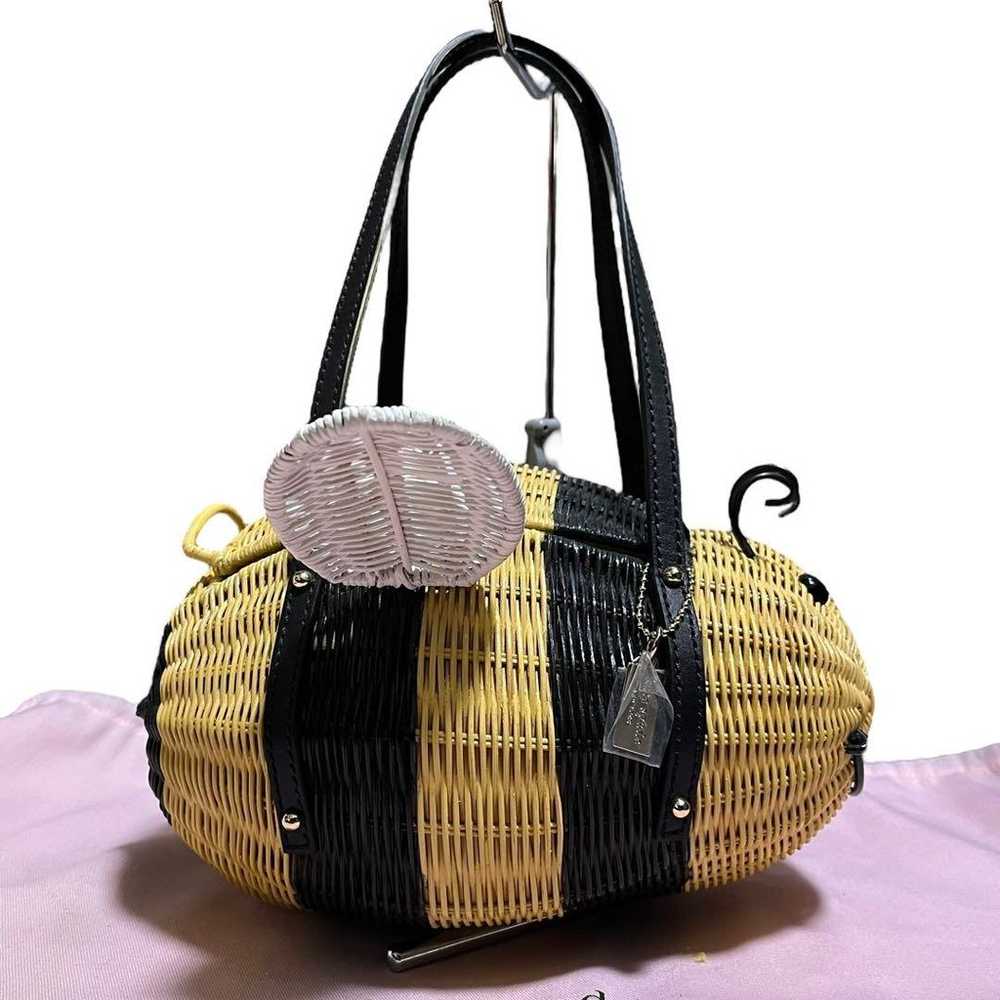 【Superb ✨ Rare】Kate Spade Bee Motif Handbag Straw - image 3