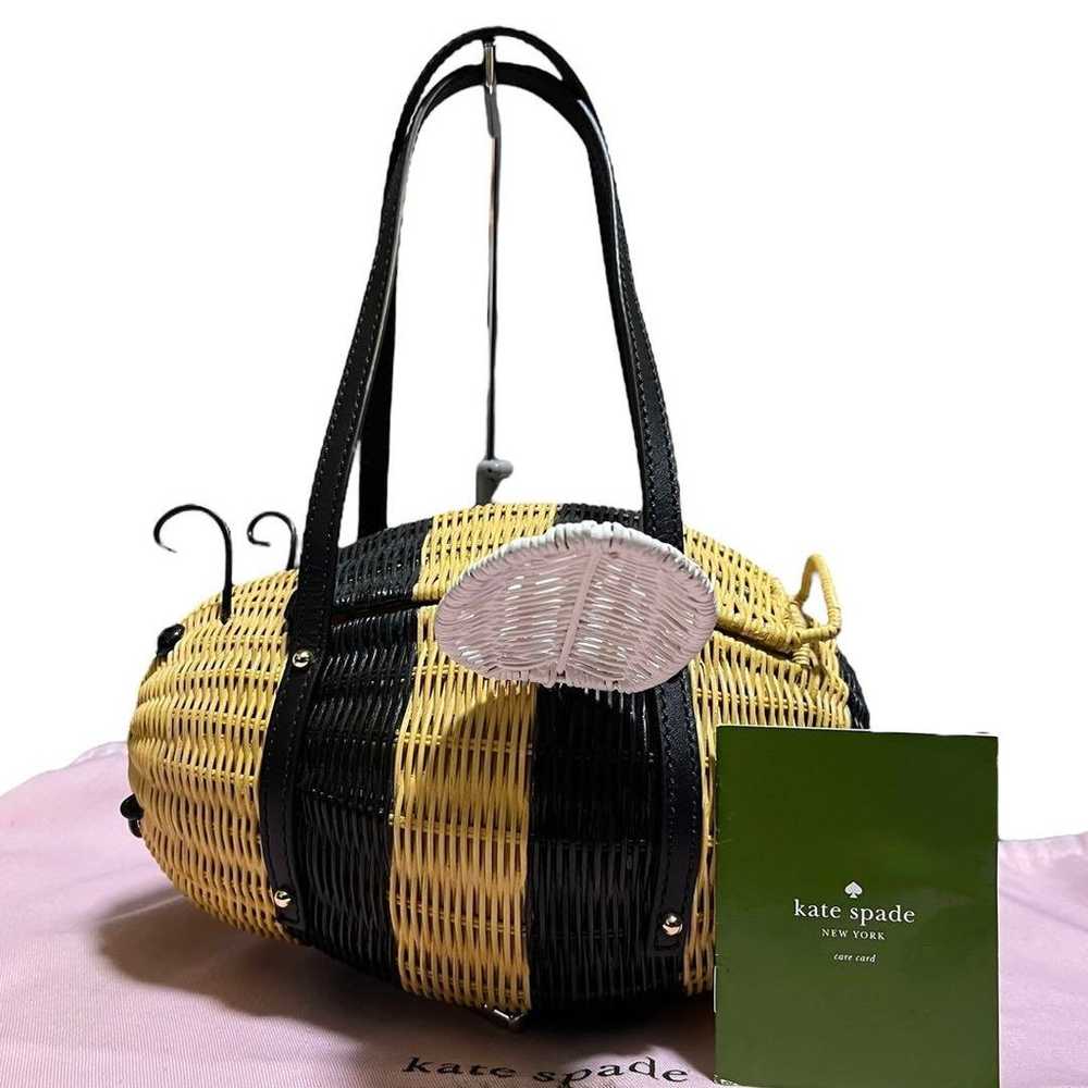 【Superb ✨ Rare】Kate Spade Bee Motif Handbag Straw - image 4