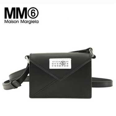 MM6 Maison Margiela Black Leather Shoulder Bag