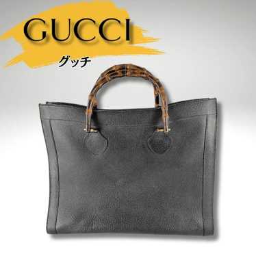 GUCCI Bamboo Leather Handbag