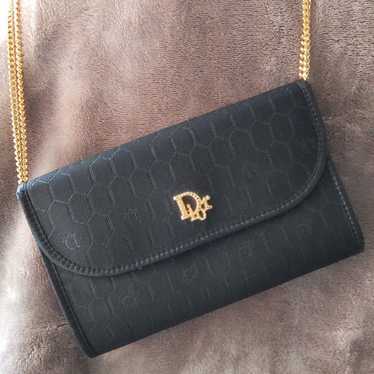 【Christian Dior】Dior Chain Bag Black Houndstooth P