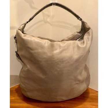 Bottega Veneta San Marco Crocodile Trim Hobo Bag O