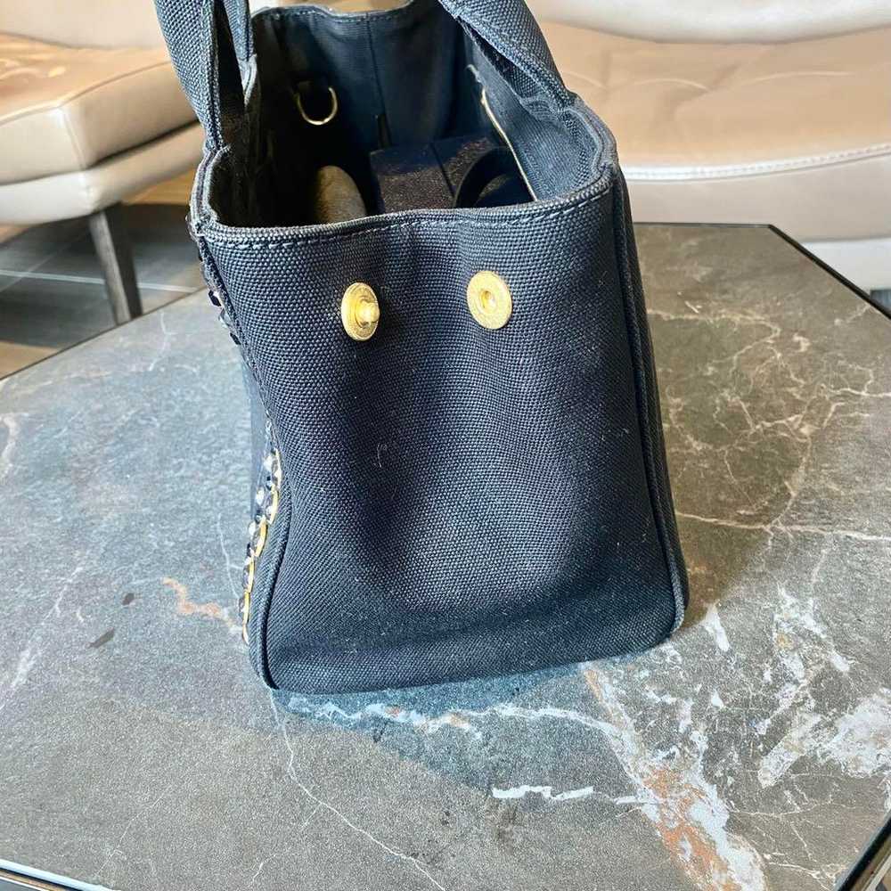 PRADA Canapa Tote Bijou Black - image 3