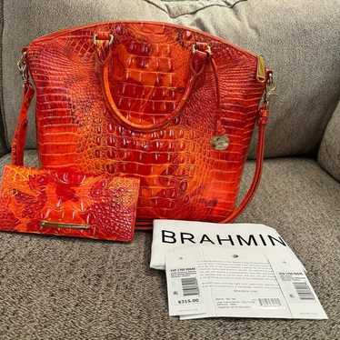 Authentic Brahmin Large Duxbury Satchel Spicy Oran