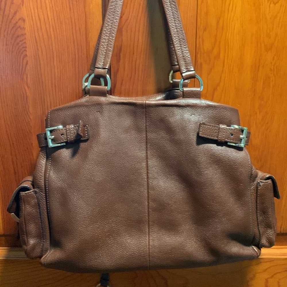 Prada Brown Vitello Daino Shoulder Tote Bag excel… - image 3