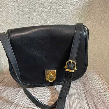 Old Celine Shoulder Bag Black