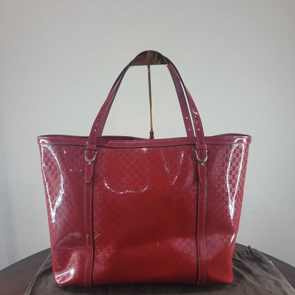 GUCCI MicroGuccissima patent leather tote medium - image 3