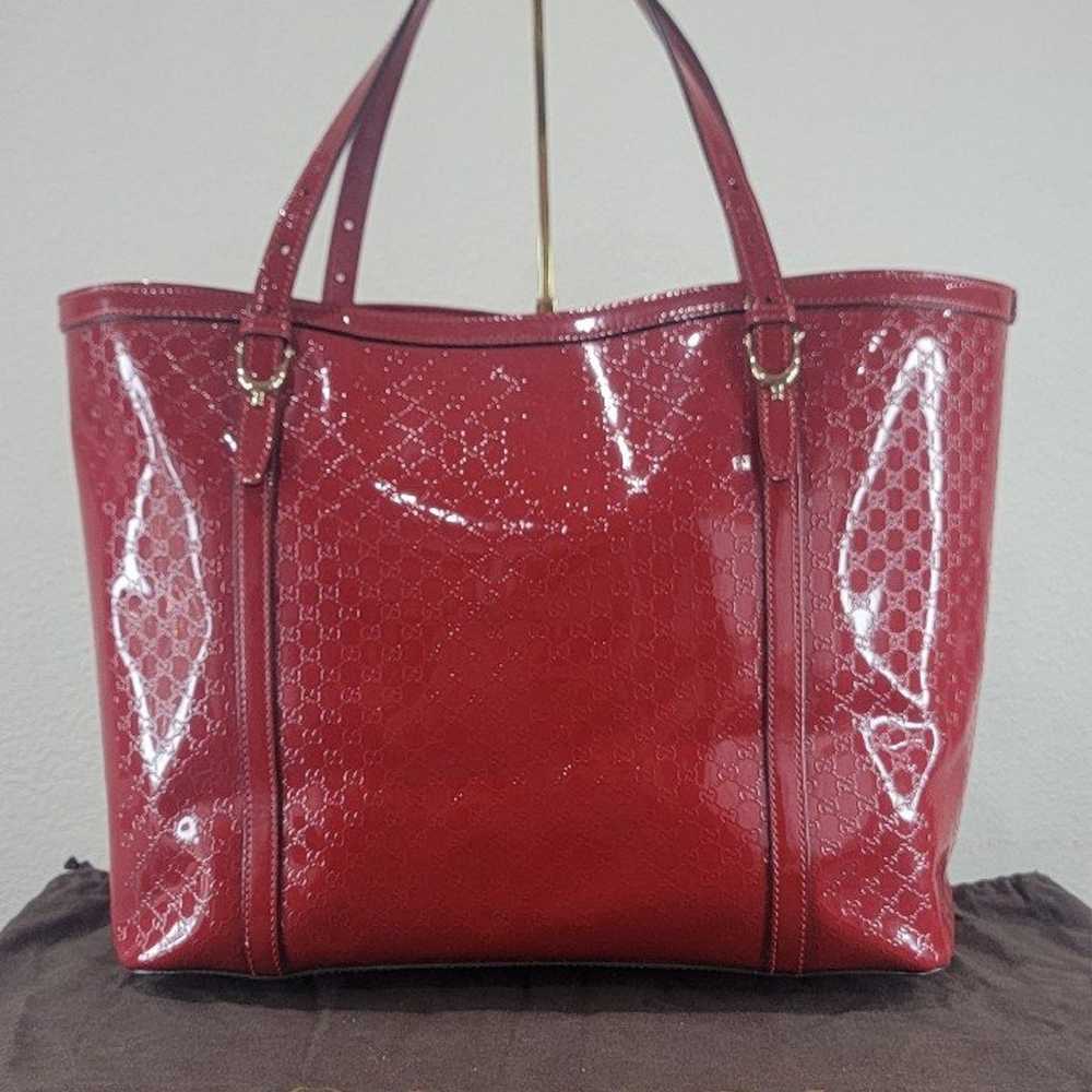 GUCCI MicroGuccissima patent leather tote medium - image 5