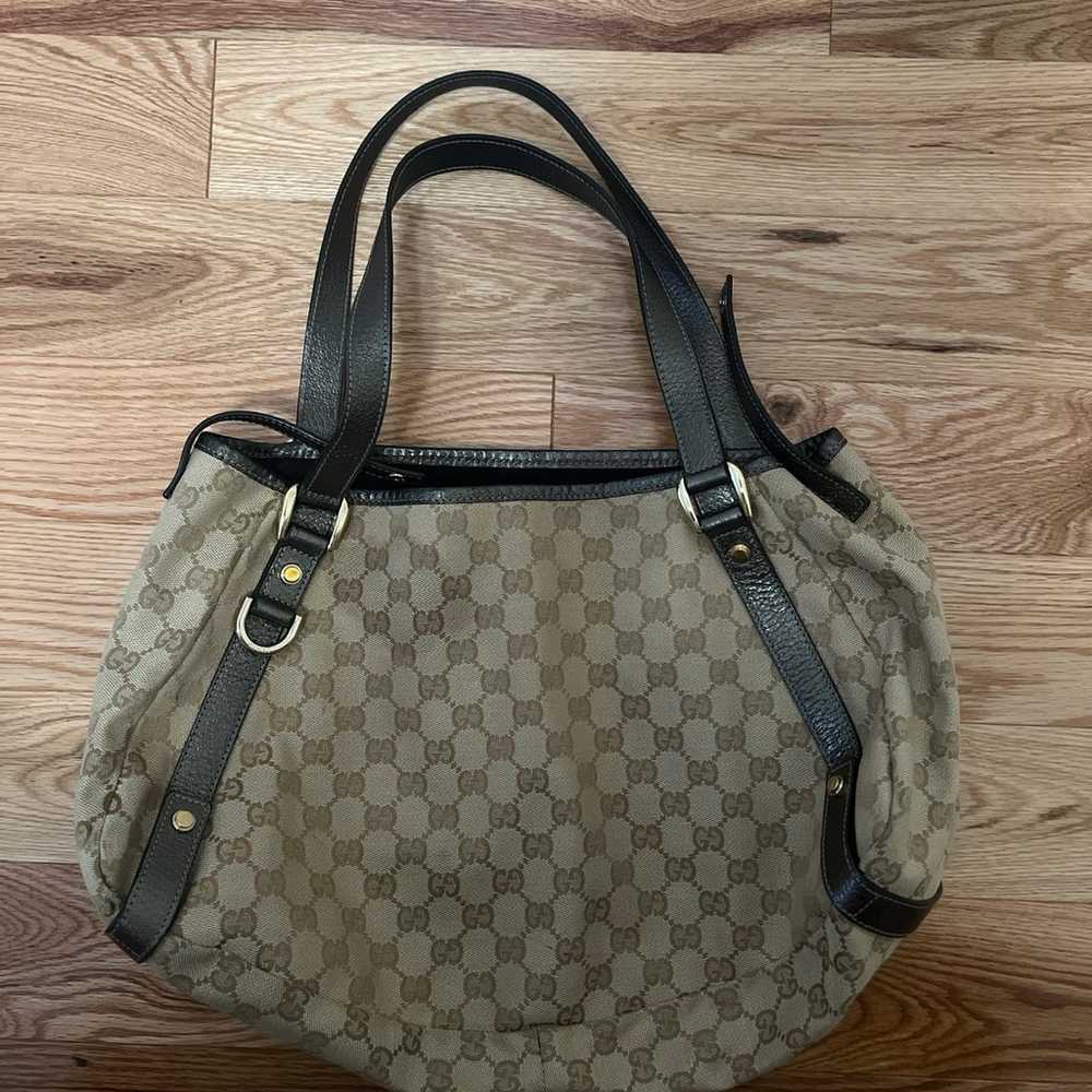 GUCCI Canvas Abbey Shoulder Bag - image 2