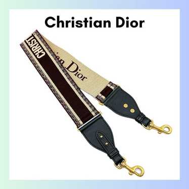 Christian Dior Canvas Shoulder Strap Brown Wine Re