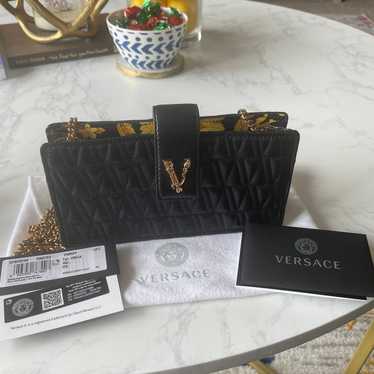 Versace Virtus Quilted Leather Mini Bag - like new