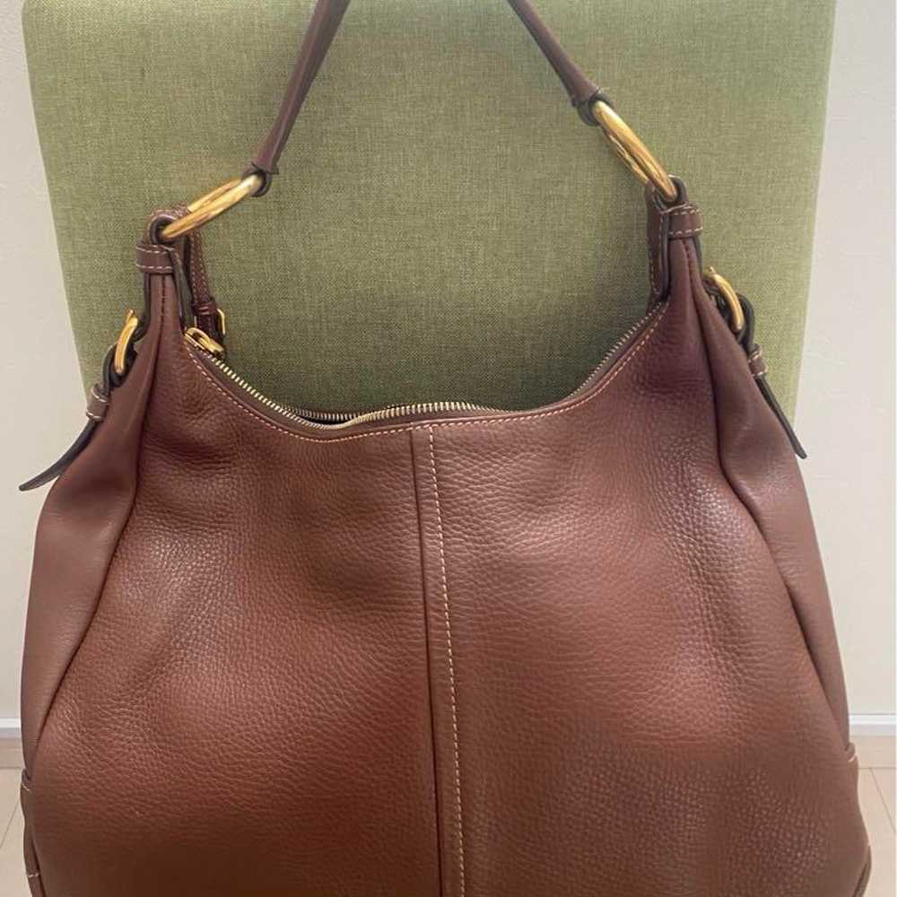 PRADA shoulder bag, brown leather - image 5