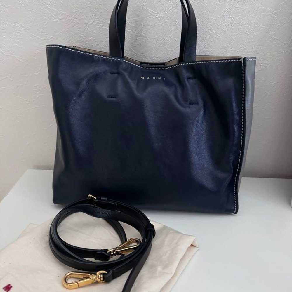 MARNI MUSEO Museo Soft Navy Excellent Condition w… - image 1