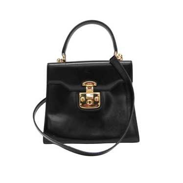 Gucci Old Black Leather Handbag (Pre-Owned)