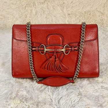 【Excellent Condition】Gucci Emily Shima Leather Sh… - image 1