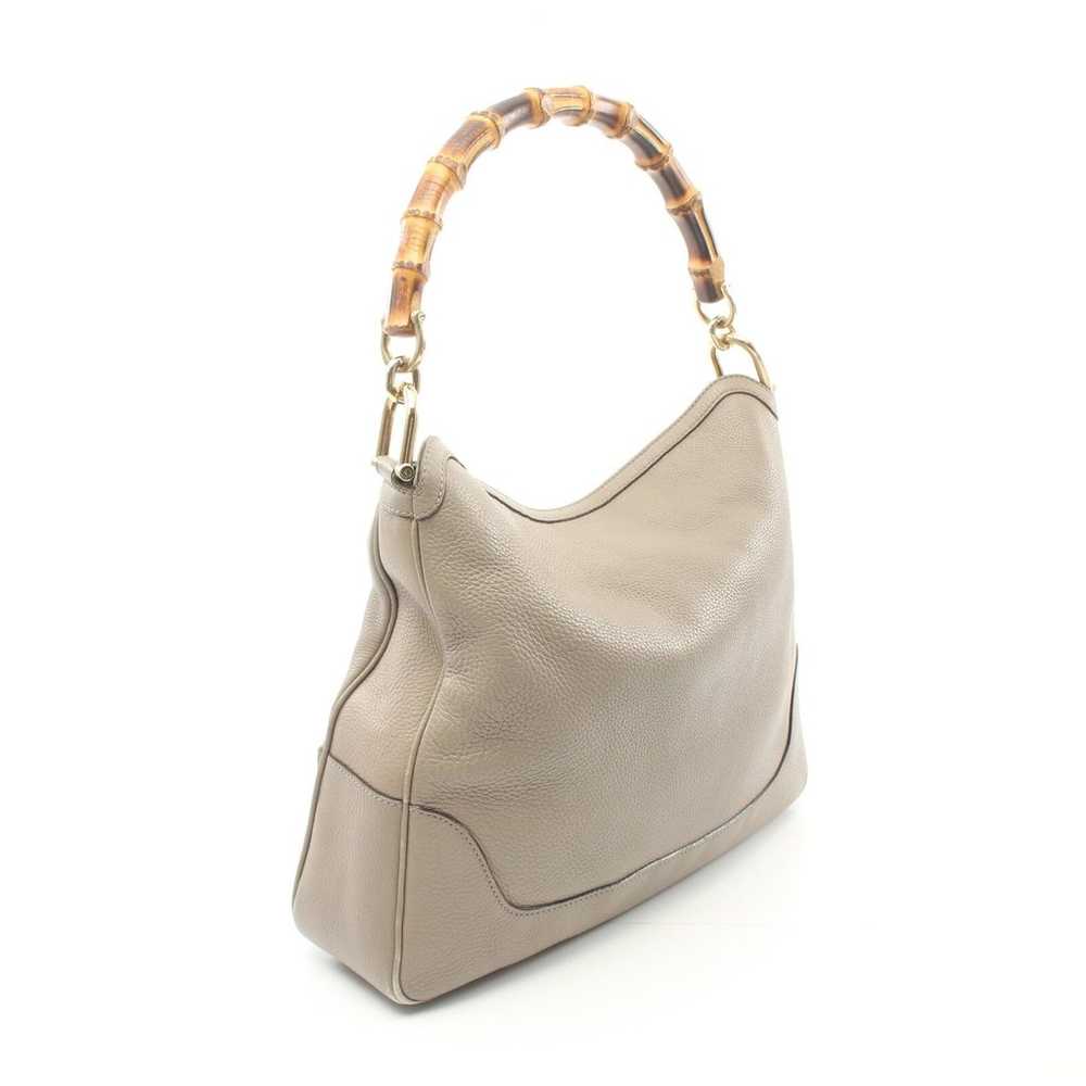 Gucci Diana Bamboo One Shoulder Bag Gray Beige 28… - image 2