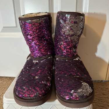 UGG boots sequin purple/silver