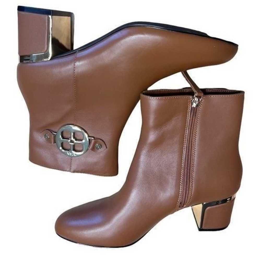 IMAN Global Chic Leather Booties with Metal Logo … - image 4