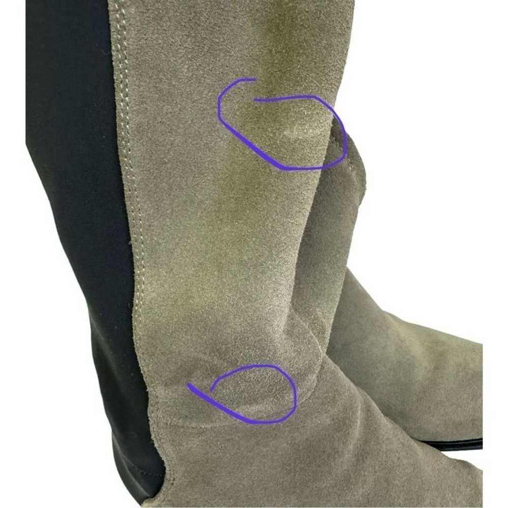 Bar III Rene Gray Suede Over the Knee Boots Size … - image 2