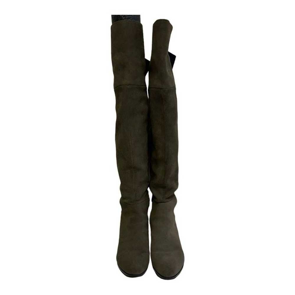 Bar III Rene Gray Suede Over the Knee Boots Size … - image 3