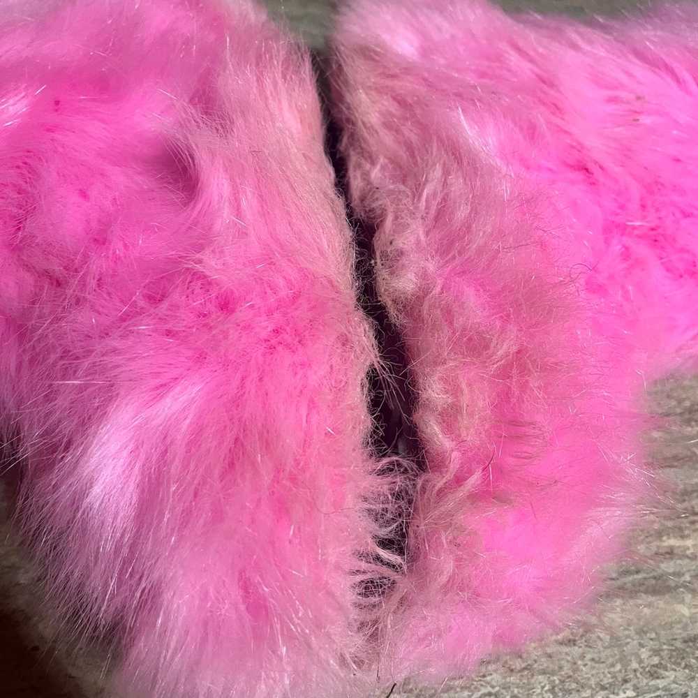 PINK fluffy/ furry boots - image 10