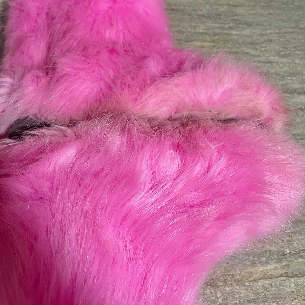 PINK fluffy/ furry boots - image 11