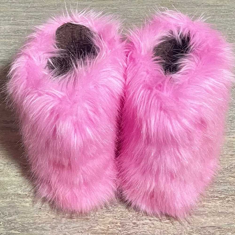 PINK fluffy/ furry boots - image 2