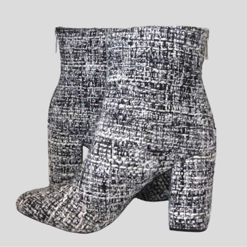 Jessica Simpson black/white tweed chunky heel ank… - image 2