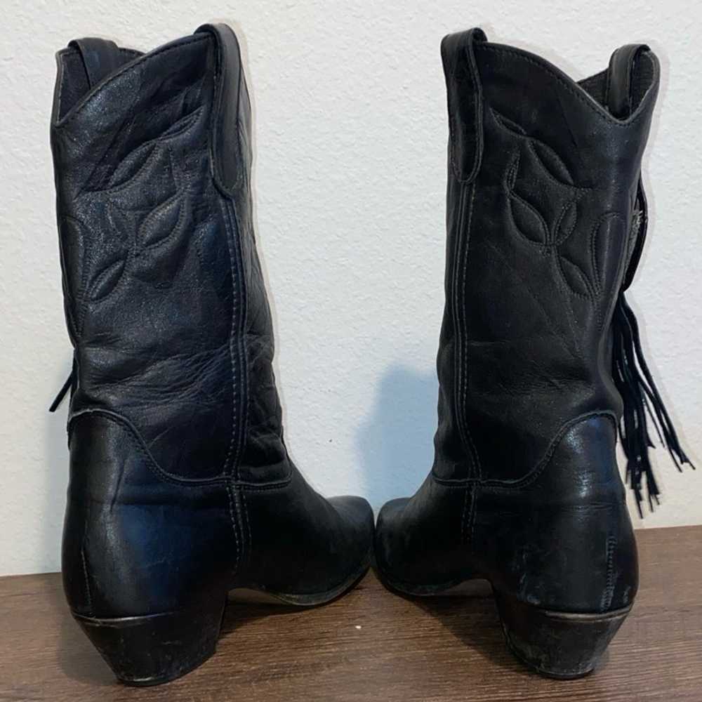 Laredo Vintage Black Leather Cowboy Western Boots… - image 12