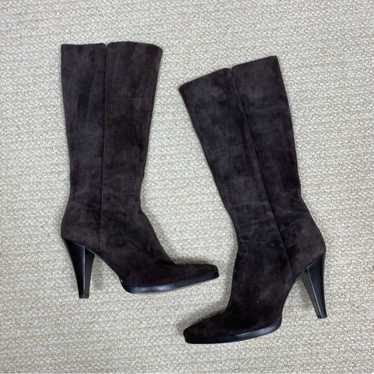 Antonio Melani Brown Suede Leather Heeled Boots