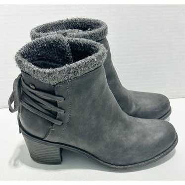 Roxy Dakota Heeled Ankle Booties Faux Fur Lined Fa