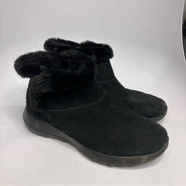 Skechers on the go black suede ankle boots size 9