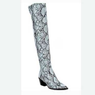 Alyiraa Snake Skin Print Over The Knee Boots Giann