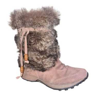 BareTraps Suede Water Resistant Boots with Faux Sh