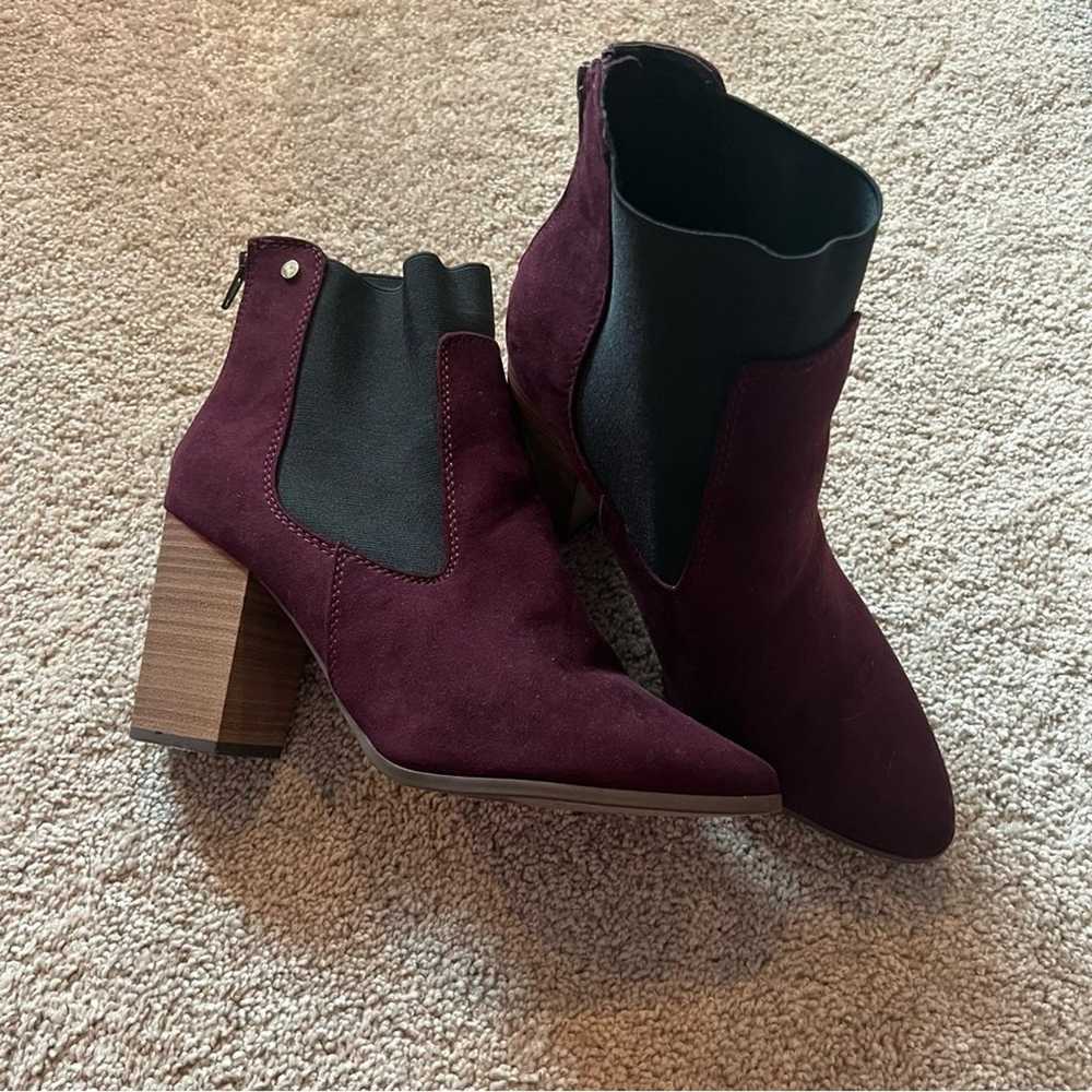 Lane Bryant Burgundy Suede Chelsea Boots Size 9 P… - image 1