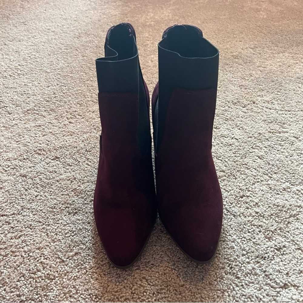 Lane Bryant Burgundy Suede Chelsea Boots Size 9 P… - image 2